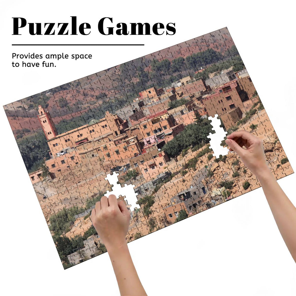 Moroccan Atlas Mountain Village, 2025: Wooden Jigsaw Puzzles 500 pcs (Horizontal)