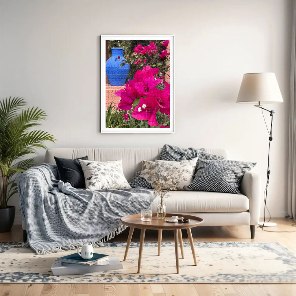 Moroccan Vase & Flowers: Marrakesh, Morocco, 2025 Wooden Jigsaw Puzzles 500 pcs (Vertical)