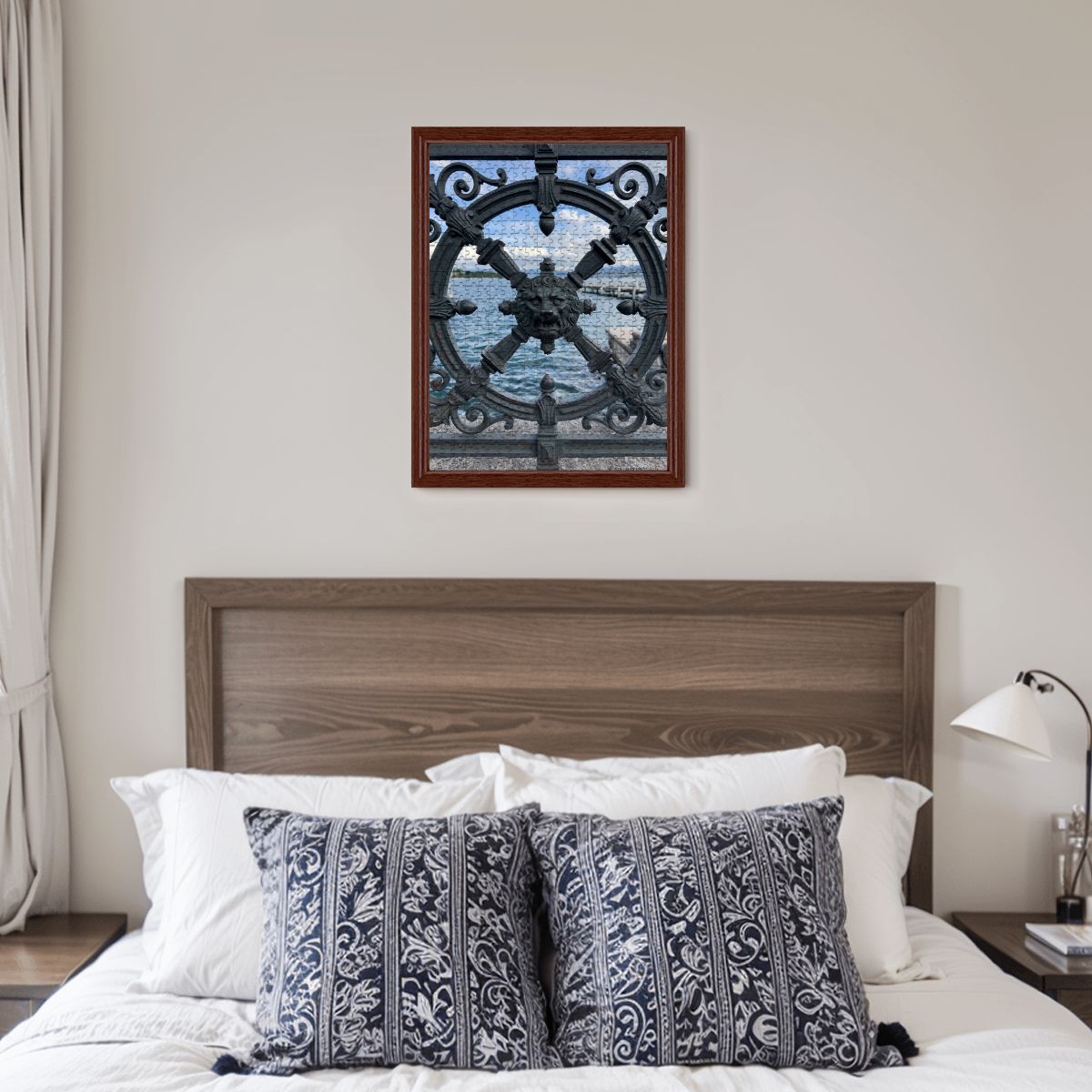 Zurich Waterfront Abstract; Wooden Jigsaw Puzzle 500 pcs (Vertical)