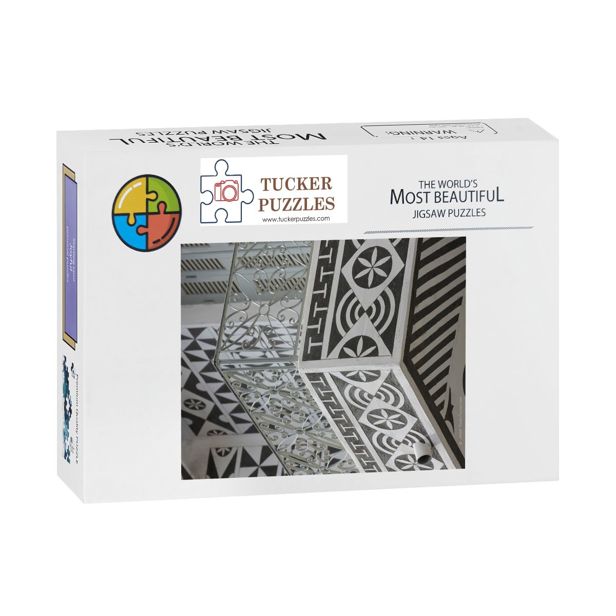 Pyrgi Village Balcony, Chios, Greece; Wooden Jigsaw Puzzles 500 pcs (Vertical)