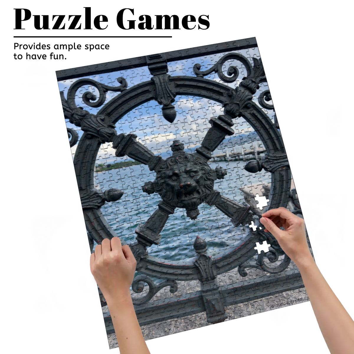 Zurich Waterfront I, Wooden Jigsaw Puzzle 500 pcs (Vertical)