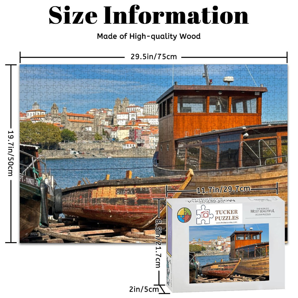 Gaia Ship Yard, Portugal; Wooden Jigsaw Puzzle 1000 pcs (Horizontal)