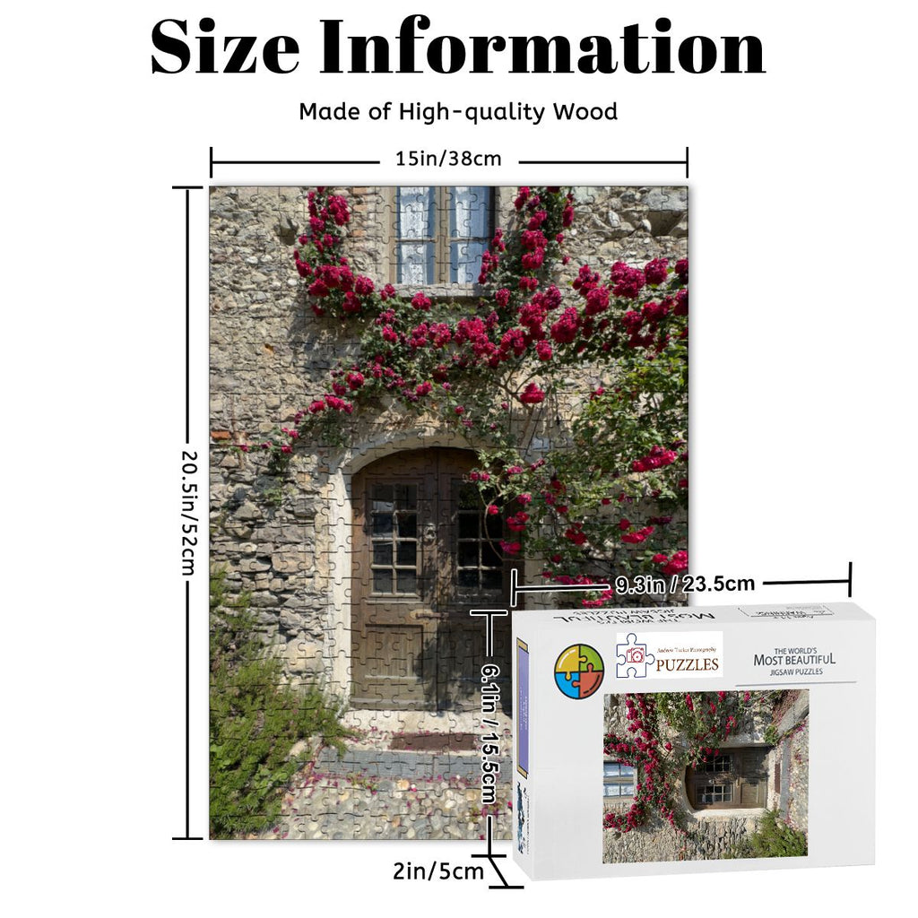 Villa Doorway, Menaggio, Italy, 2026; Wooden Jigsaw Puzzles 500 pcs (Vertical)