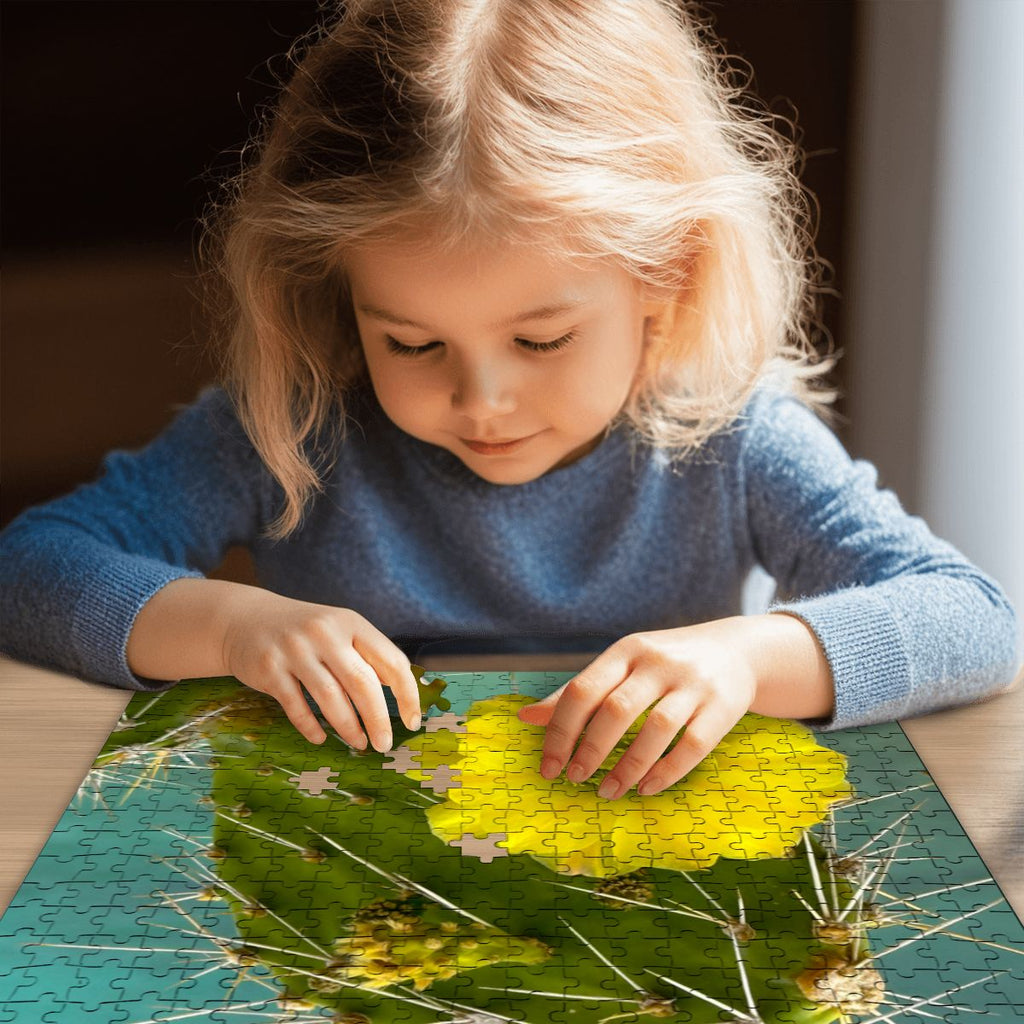 Prickly Pear in Bloom, Curacao; Wooden Jigsaw Puzzle 500 pcs (Vertical)