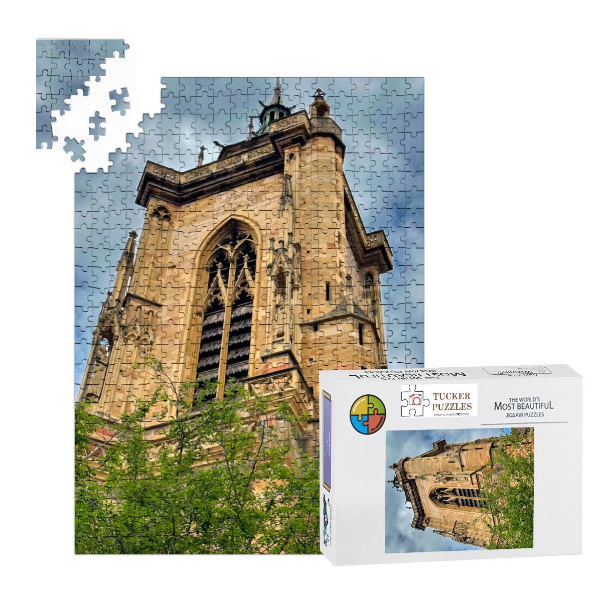 Saint-Martin, Colmar, France; Wooden Jigsaw Puzzle 500 pcs (Vertical)