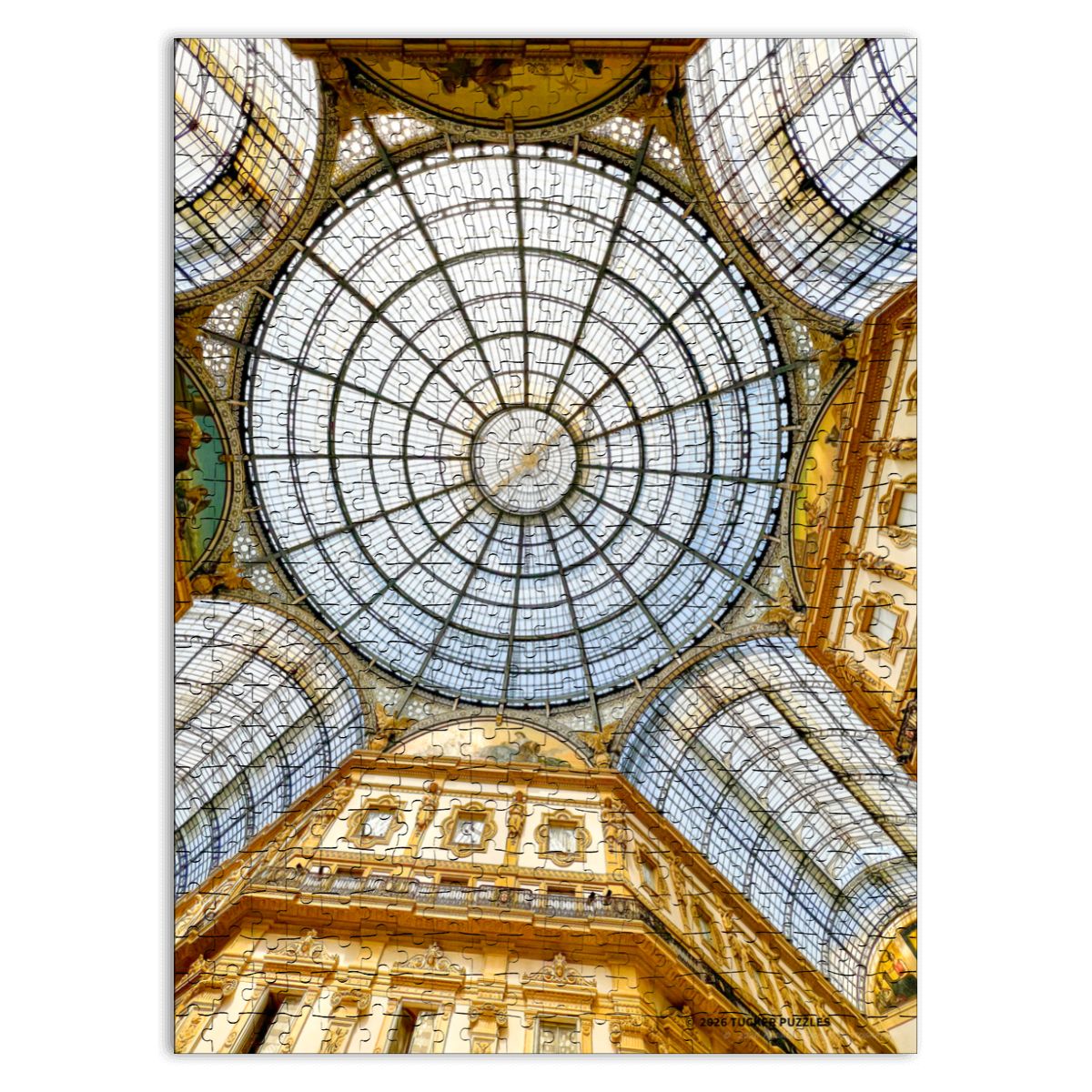 Milan Gallery, Italy; Wood Jigsaw Puzzle 500 pcs (Vertical)
