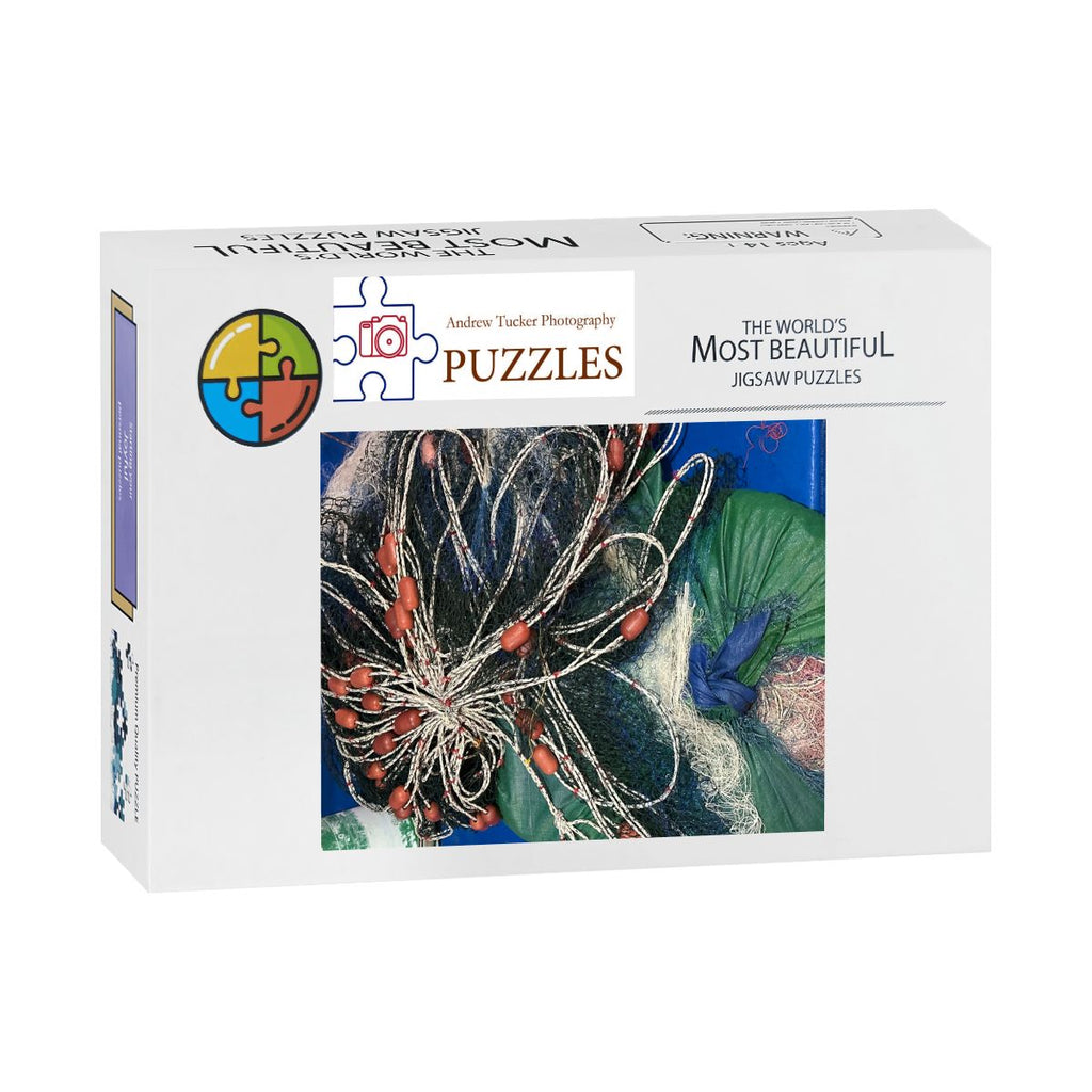 Fishing Nets, Malaysia, 2025; Wooden Jigsaw Puzzles 500 pcs (Vertical)