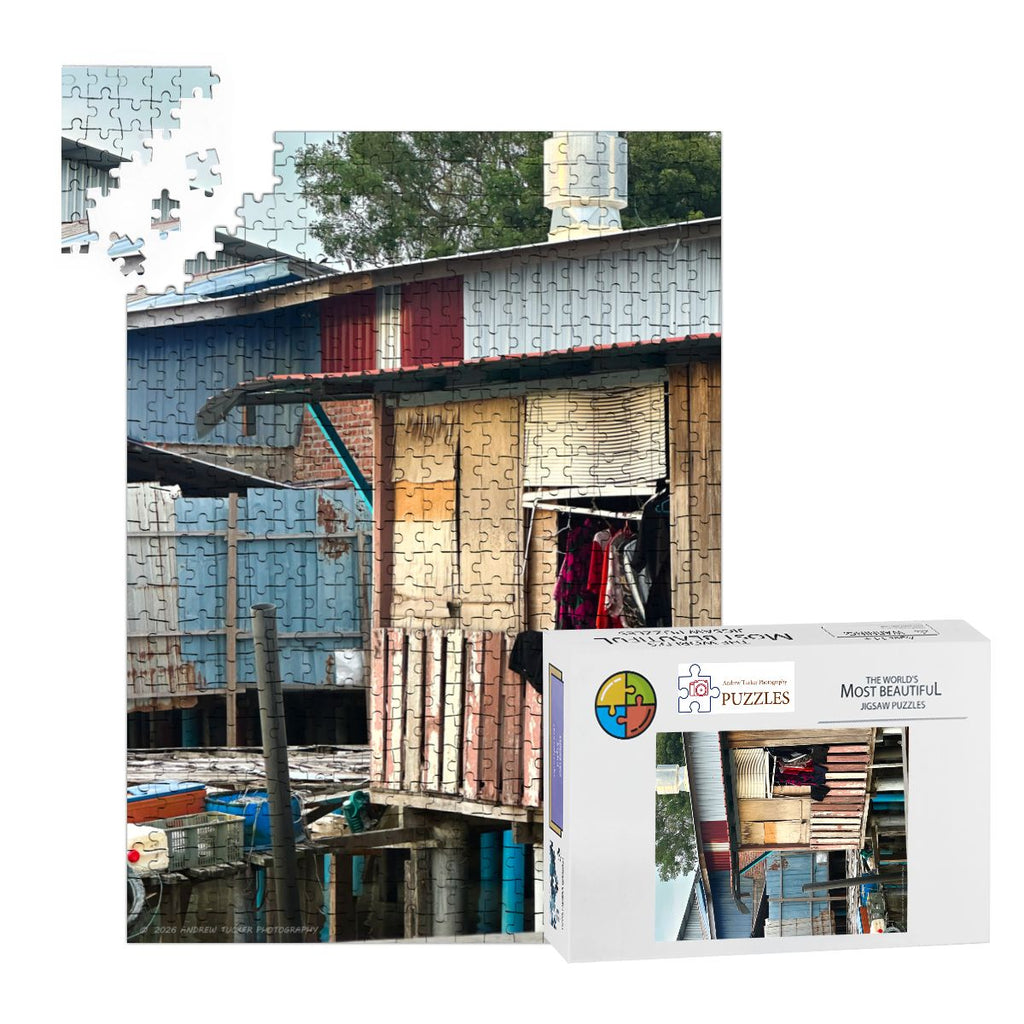 Malaysian Fishing Village II, Wooden Jigsaw Puzzle 500 pcs (Vertical)