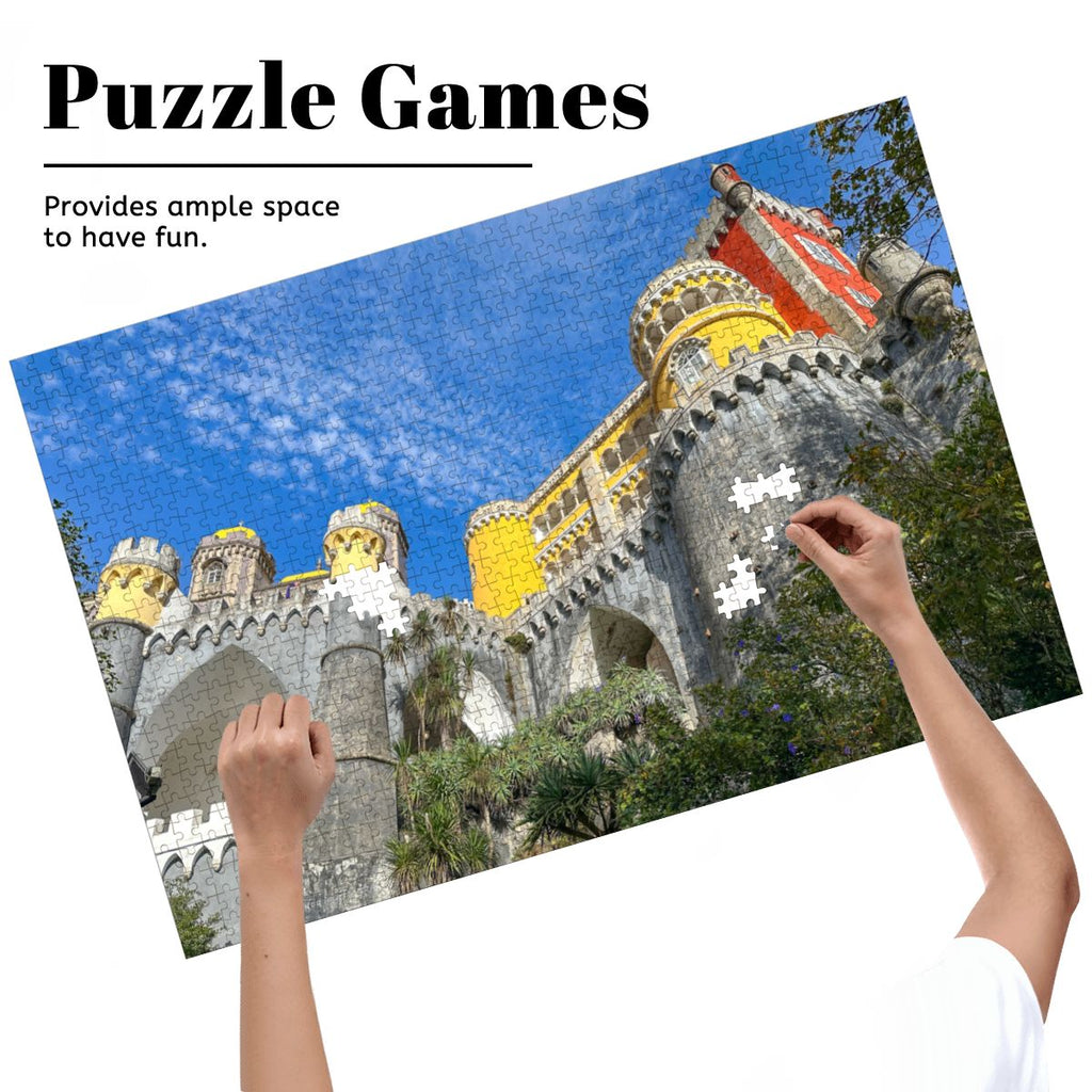 Pena Palace, Sintra, Portugal; Wooden Jigsaw Puzzles 1000 pcs (Horizontal)