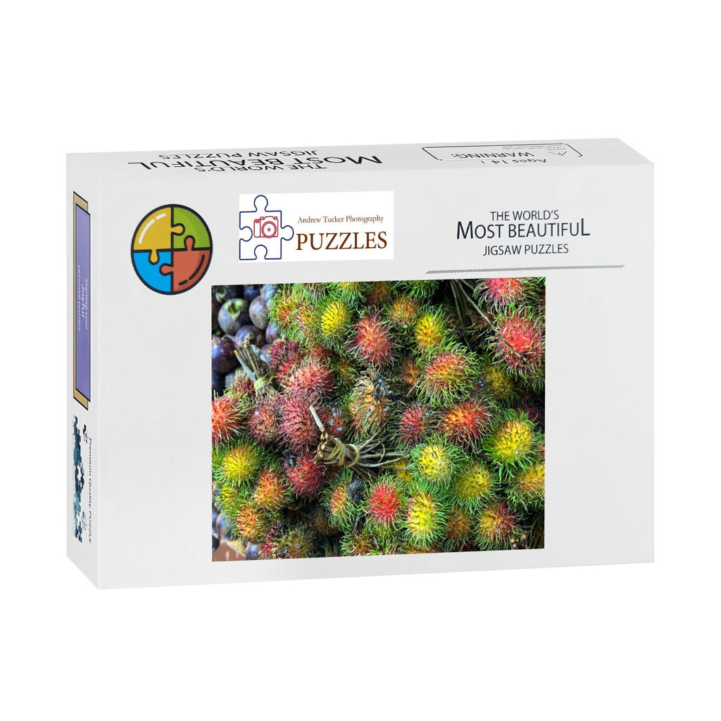 Rambutan, Kuala Lumpur, Malaysia; Wooden Jigsaw Puzzles 500 pcs (Vertical)