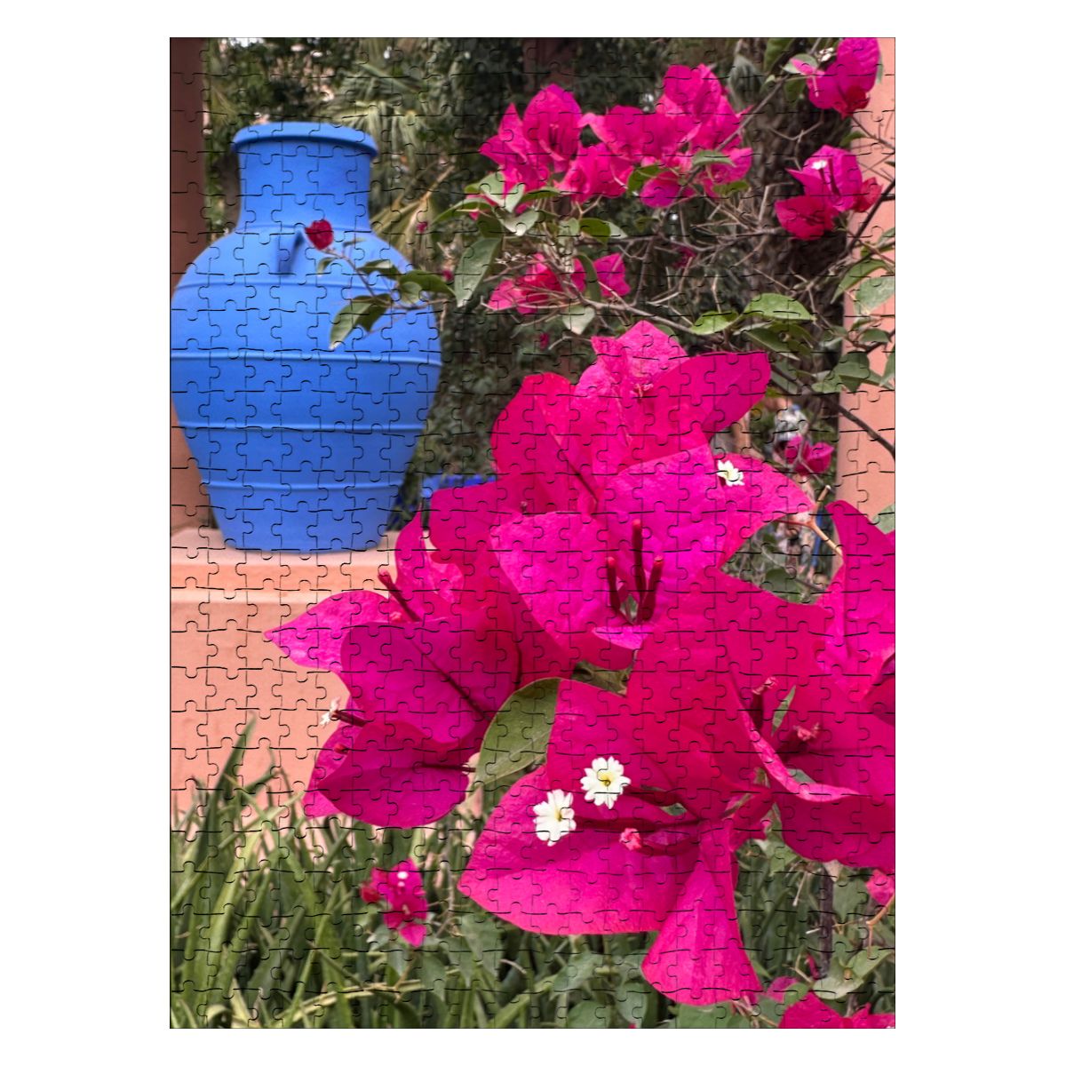Moroccan Vase & Flowers: Marrakesh, Morocco, 2025 Wooden Jigsaw Puzzles 500 pcs (Vertical)