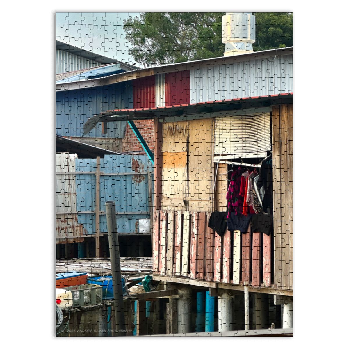 Malaysian Fishing Village II, Wooden Jigsaw Puzzle 500 pcs (Vertical)