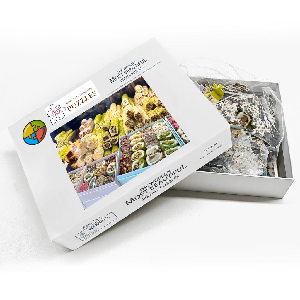 Turkish Delight, Istanbul, Turkey; Wooden Jigsaw Puzzle 500 pcs (Horizontal)