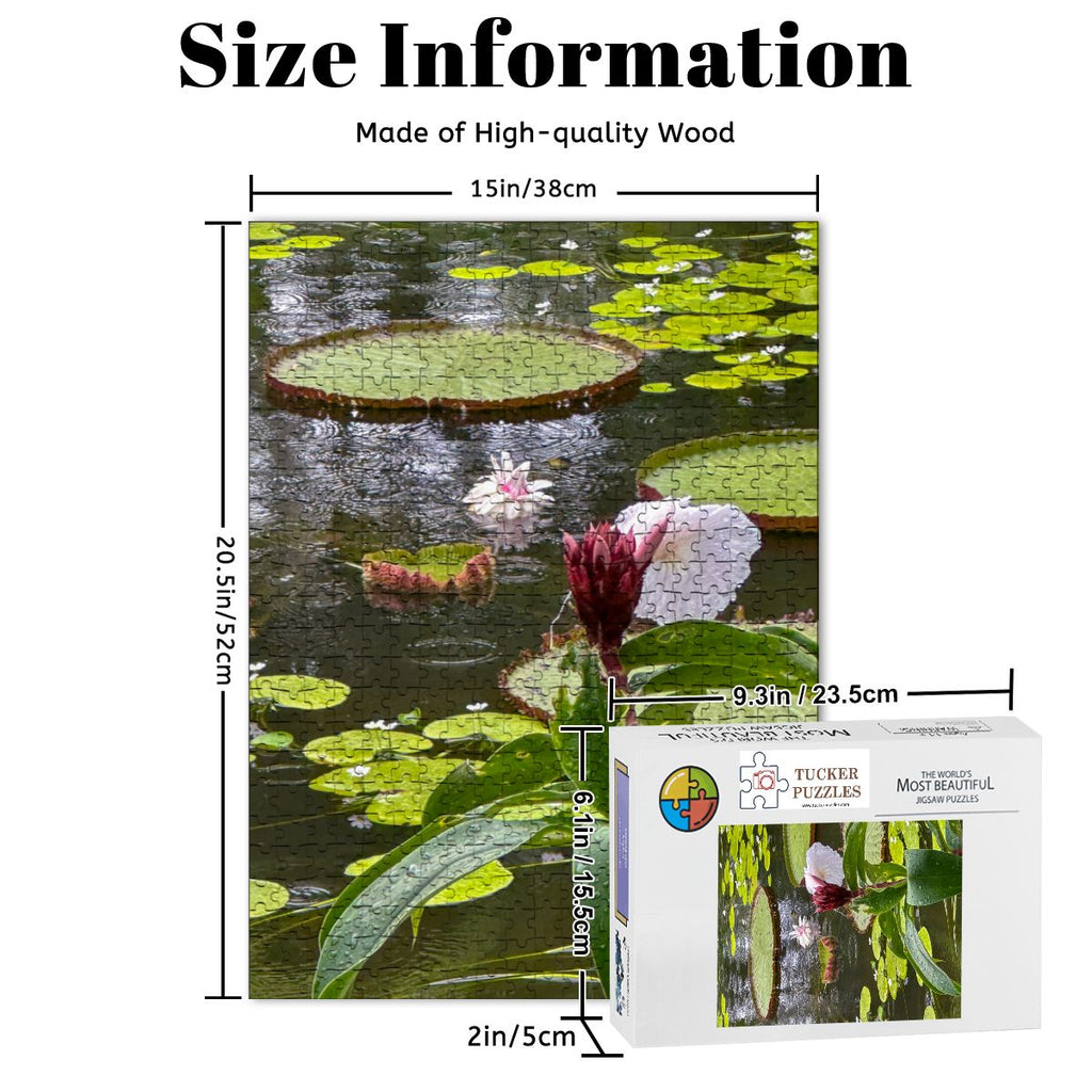 Lily Pond, Singapore; Wooden Jigsaw Puzzles 500 pcs (Vertical)