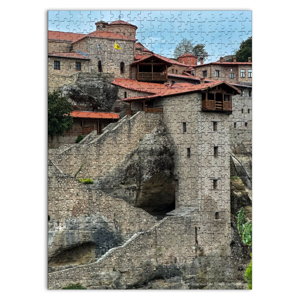 Great Meteoron Monastery, Meteora, Greece; 2025 Wooden Jigsaw Puzzles 500 pcs (Vertical)