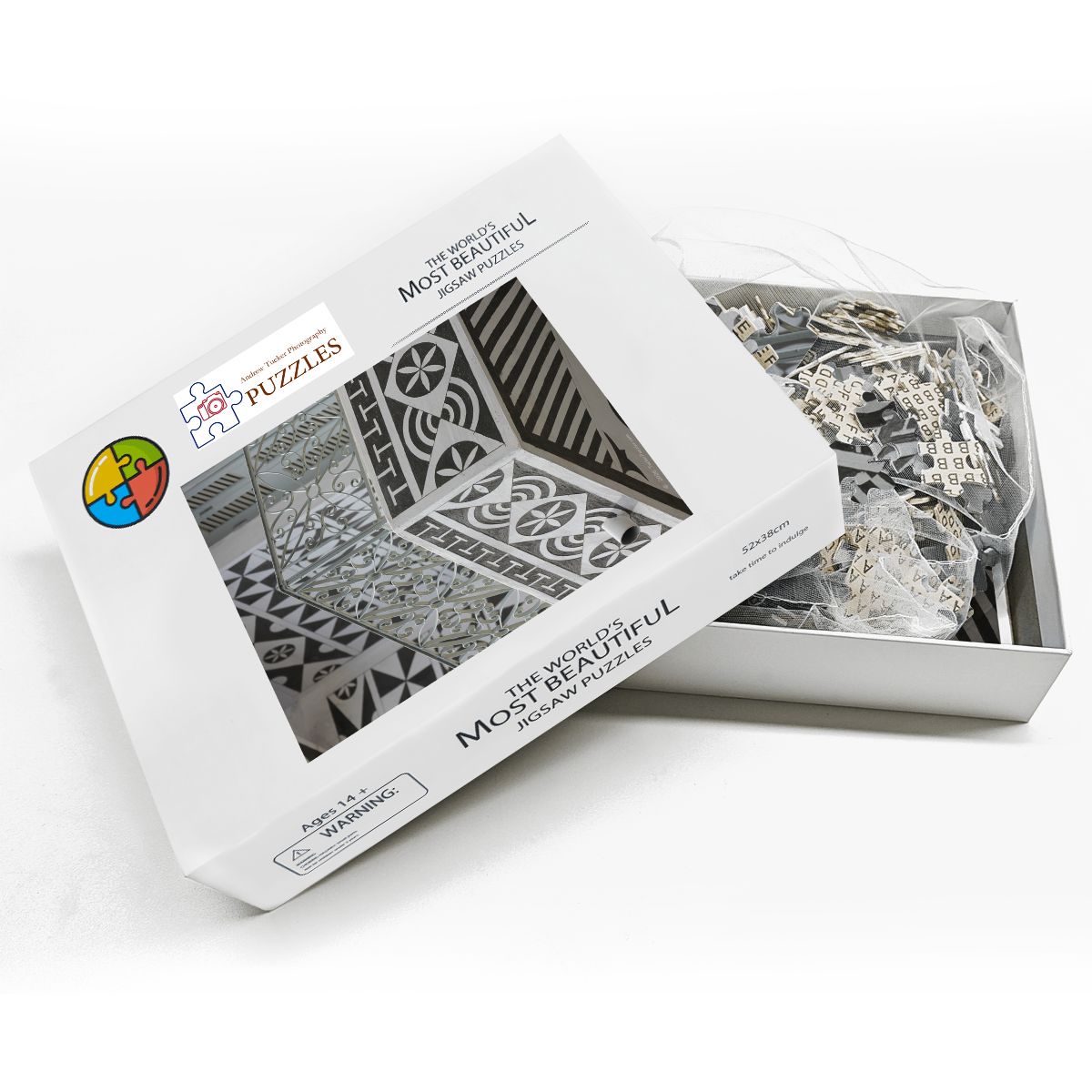 Pergi Village Balcony, Chios, Greece; Wooden Jigsaw Puzzles 500 pcs (Vertical)