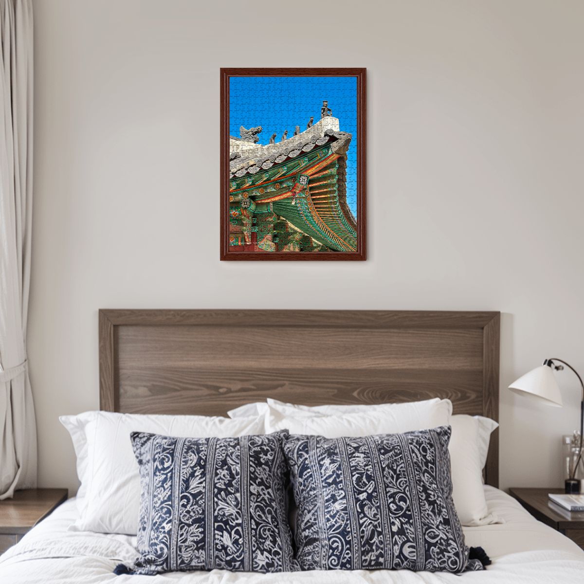 Changdeokgung Temple Roof, Wooden Jigsaw Puzzles 500 pcs (Vertical)