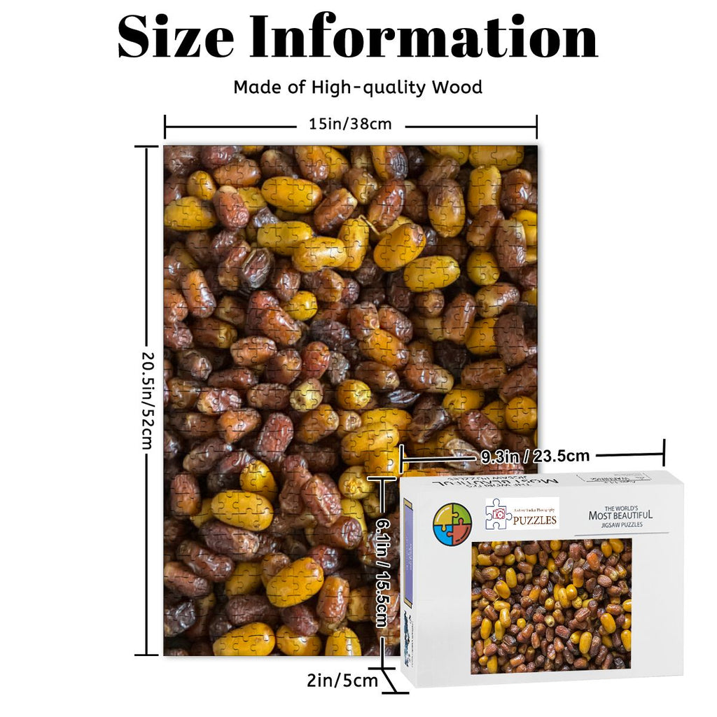Moroccan Dates, Morocco, 2025;  Wooden Jigsaw Puzzles 500 pcs (Vertical)