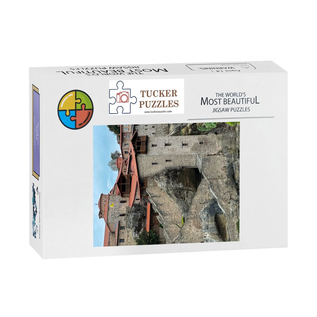 Great Meteoron Monastery, Meteora, Greece; Wooden Jigsaw Puzzle 500 pcs (Vertical)