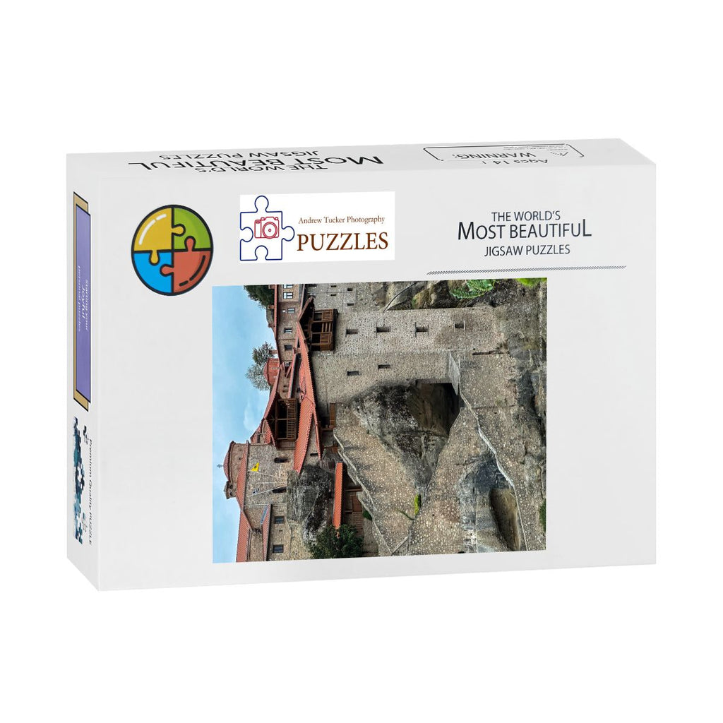 Great Meteoron Monastery, Meteora, Greece; 2025 Wooden Jigsaw Puzzles 500 pcs (Vertical)