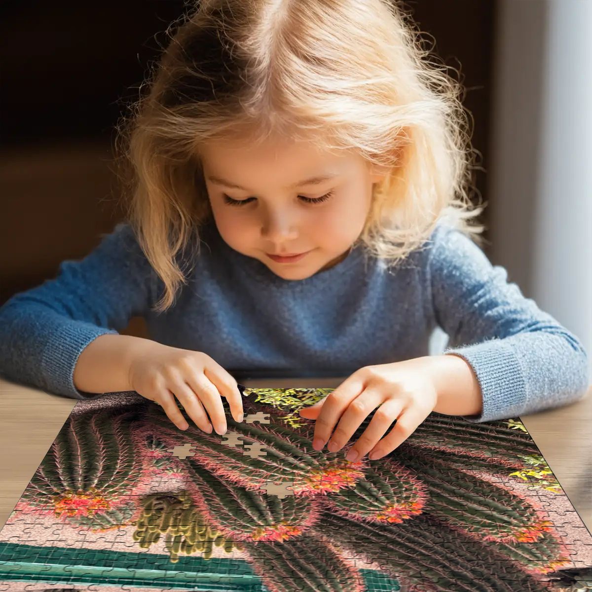 Sonoran Desert Cacti: Wooden Jigsaw Puzzles 500 pcs (Vertical)