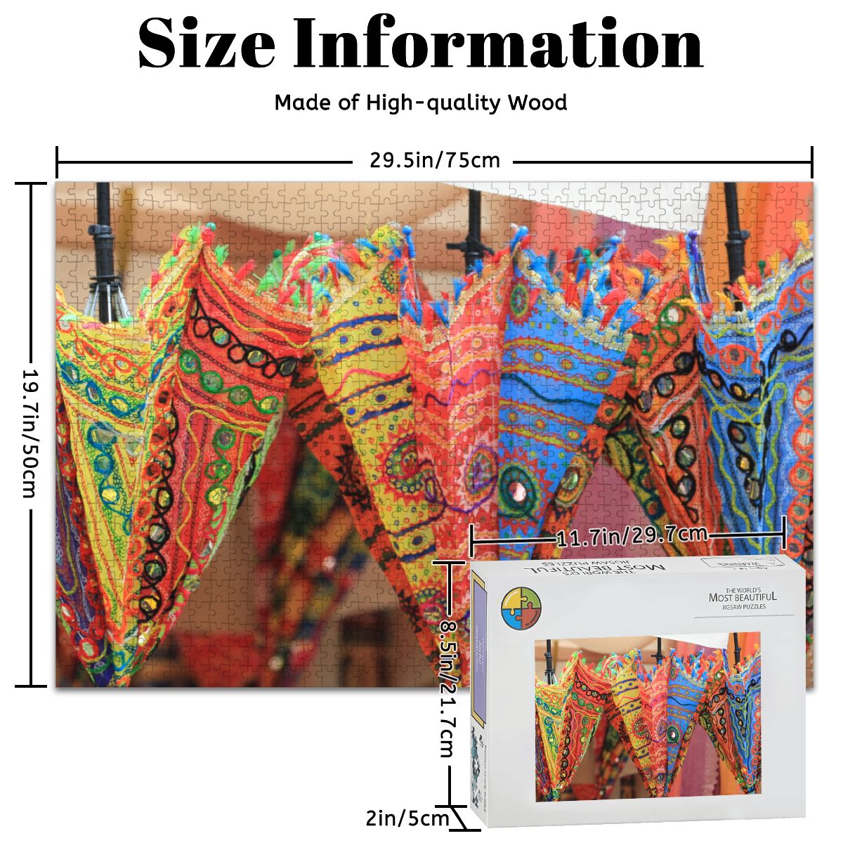 Umbrella Fantasy, Singapore, 2025: Wooden Jigsaw Puzzles 1000 pcs (Horizontal)