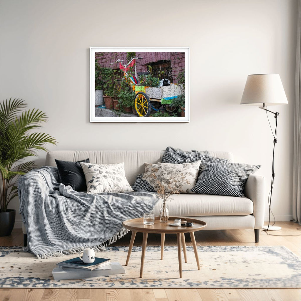 Garden Tricycle Cart, Istanbul; Wooden Jigsaw Puzzle 500 pcs (Horizontal)