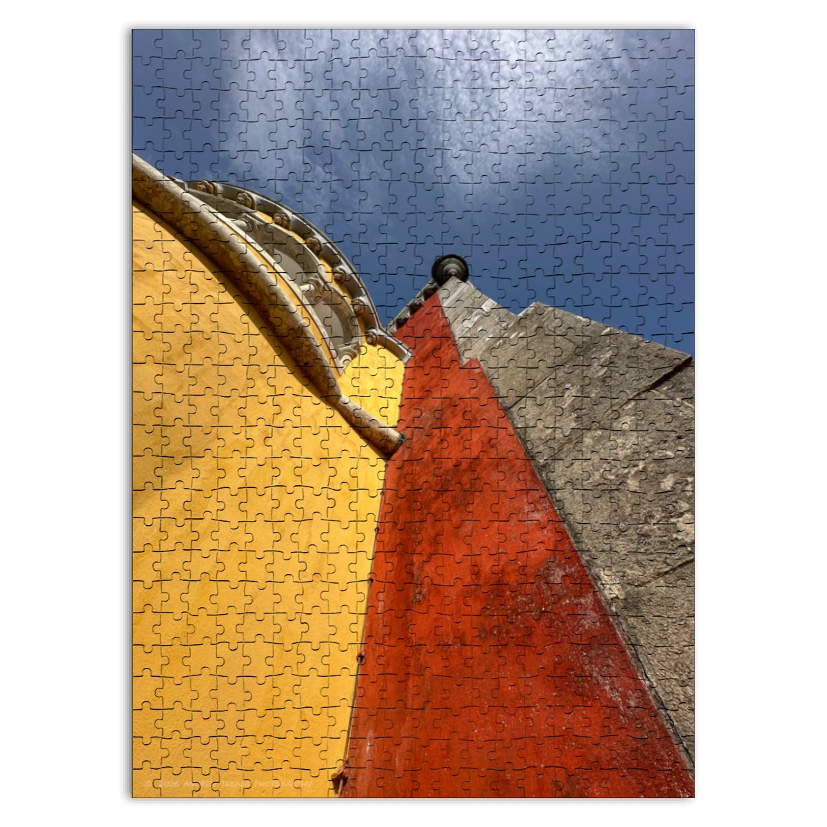 Abstract Pena Palace, Sintra, Portigal; Wooden Jigsaw Puzzles 500 pcs (Vertical)