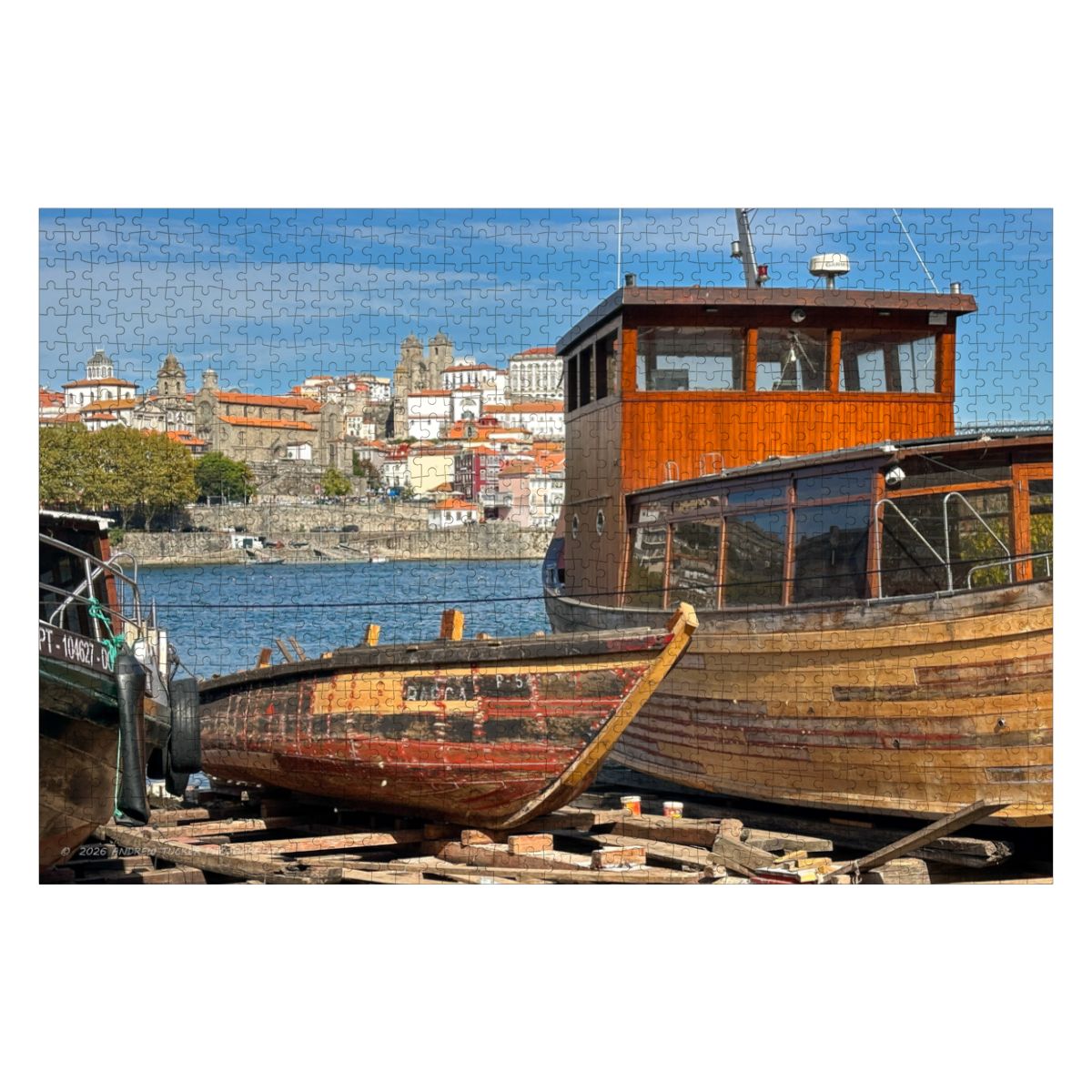 Gaia Ship Yard, Portugal; Wooden Jigsaw Puzzle 1000 pcs (Horizontal)