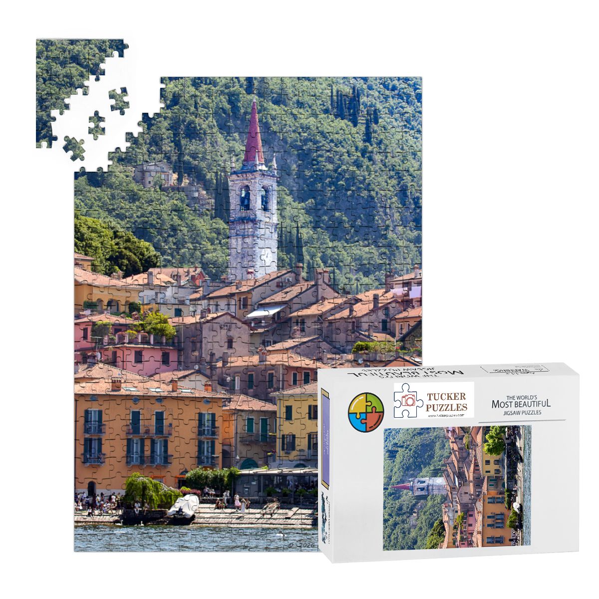 Varenna, Lake Como, Italy; Wooden Jigsaw Puzzle 500 pcs (Vertical)