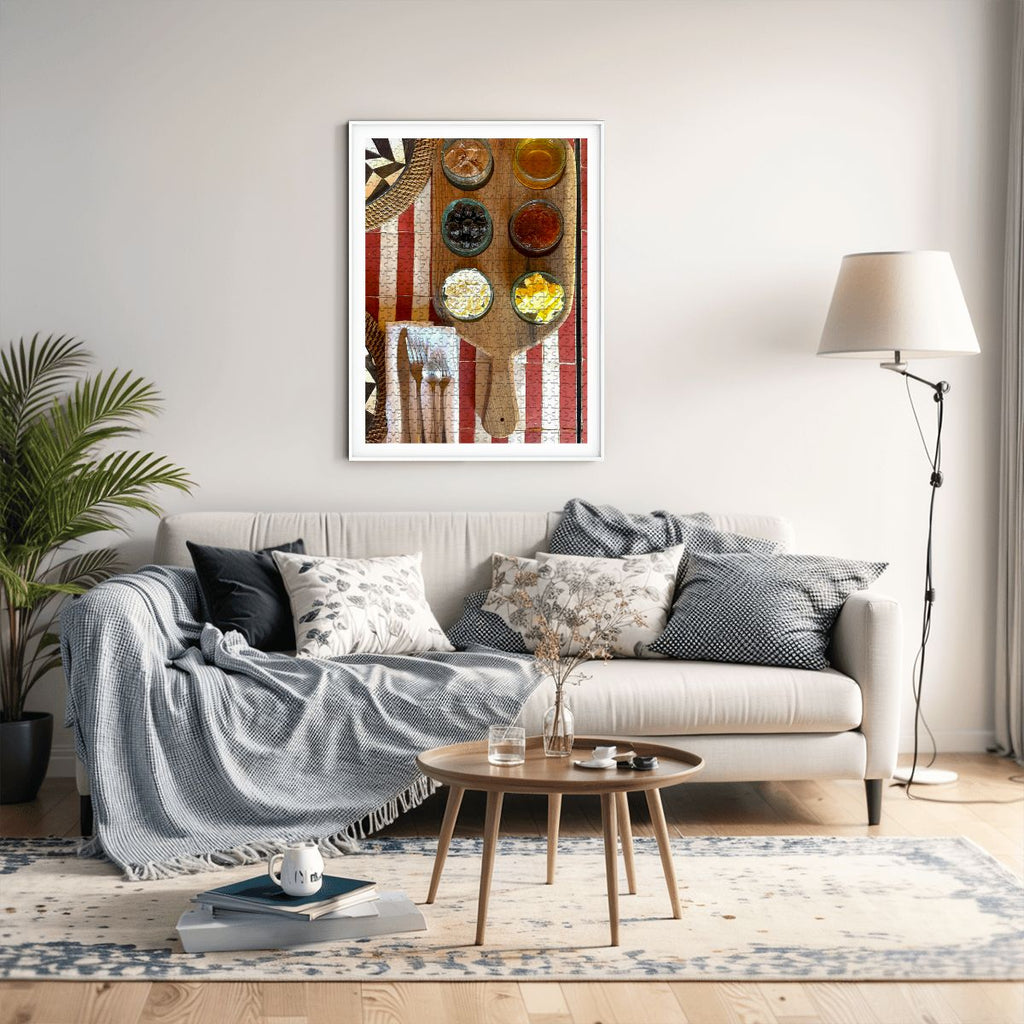 Moroccan Breakfast, Marrakech, Morocco, 2026; Wooden Jigsaw Puzzles 500 pcs (Vertical) IMG68701