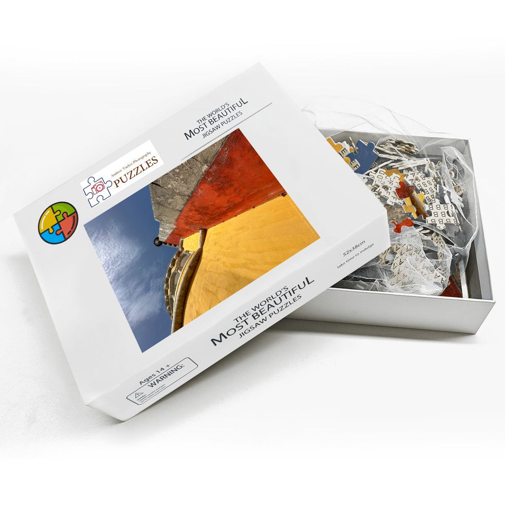 Abstract Pena Palace, Sintra, Portigal; Wooden Jigsaw Puzzles 500 pcs (Vertical)