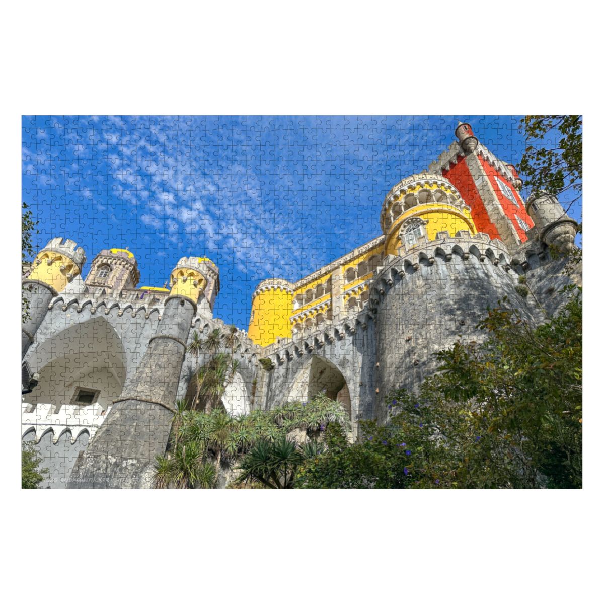 Pena Palace, Sintra, Portugal; Wooden Jigsaw Puzzles 1000 pcs (Horizontal)