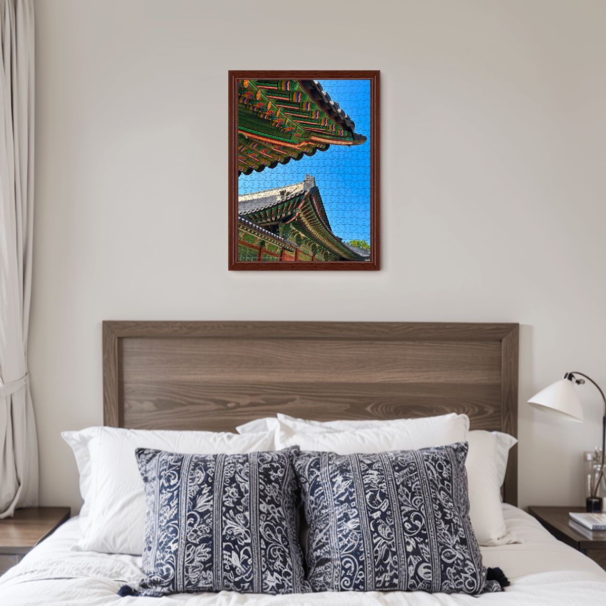 CHANGDEOKGUNG TEMPLE EAVE; Wooden Jigsaw Puzzles 500 pcs (Vertical)