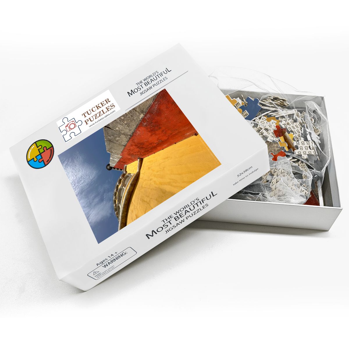 Abstract Pena Palace, Sintra, Portugal; Wooden Jigsaw Puzzle 500 pcs (Vertical)