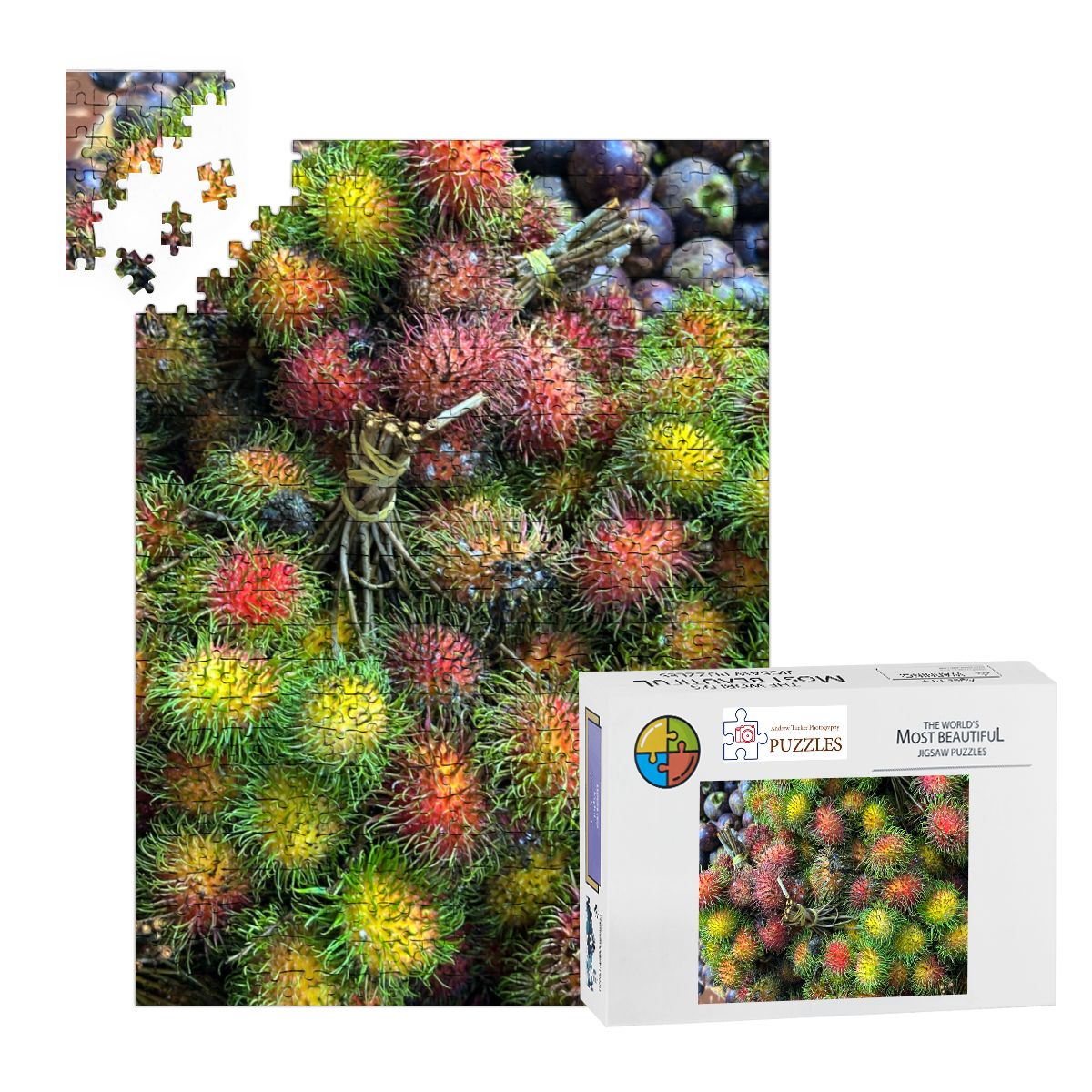 Rambutan, Kuala Lumpur, Malaysia; Wooden Jigsaw Puzzles 500 pcs (Vertical)