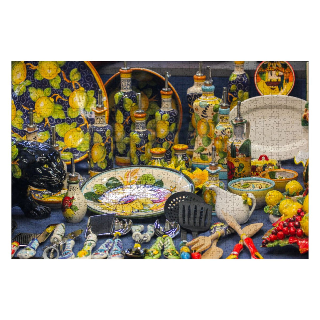 Italian Shop Window, Italy, 2026; Wooden Jigsaw Puzzle 1000 pcs (Horizontal)