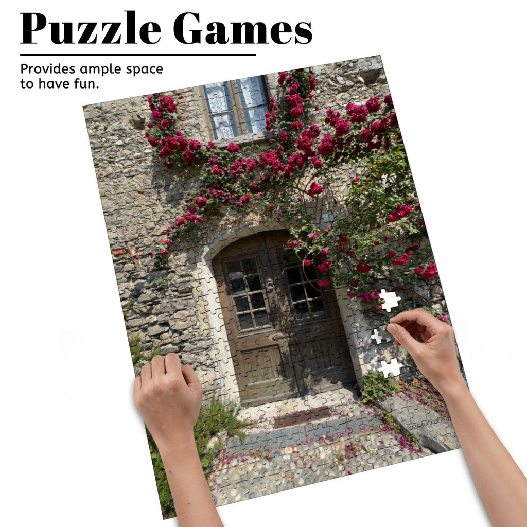 Villa Doorway, Menaggio, Italy, 2026; Wooden Jigsaw Puzzles 500 pcs (Vertical)