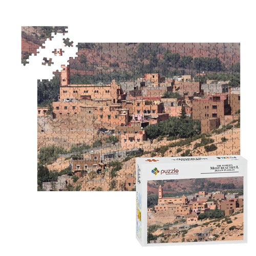 Moroccan Atlas Mountain Village, 2025: Wooden Jigsaw Puzzles 500 pcs (Horizontal)