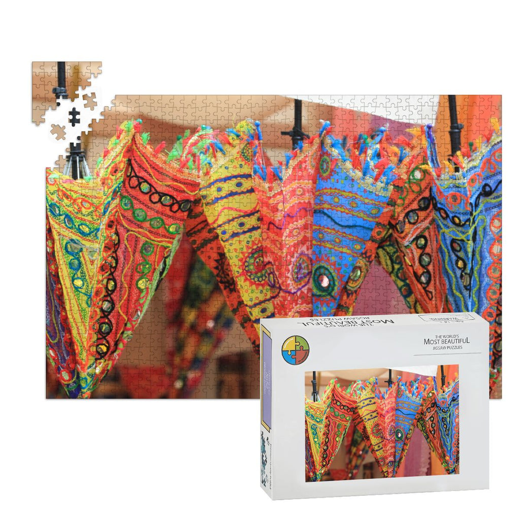 Umbrella Fantasy, Singapore, 2025: Wooden Jigsaw Puzzles 1000 pcs (Horizontal)