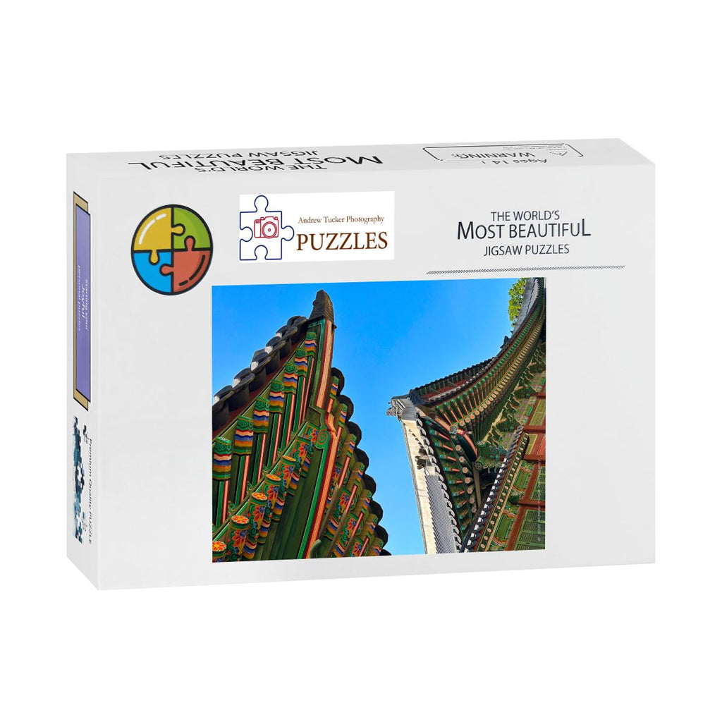 CHANGDEOKGUNG TEMPLE EAVE; Wooden Jigsaw Puzzles 500 pcs (Vertical)