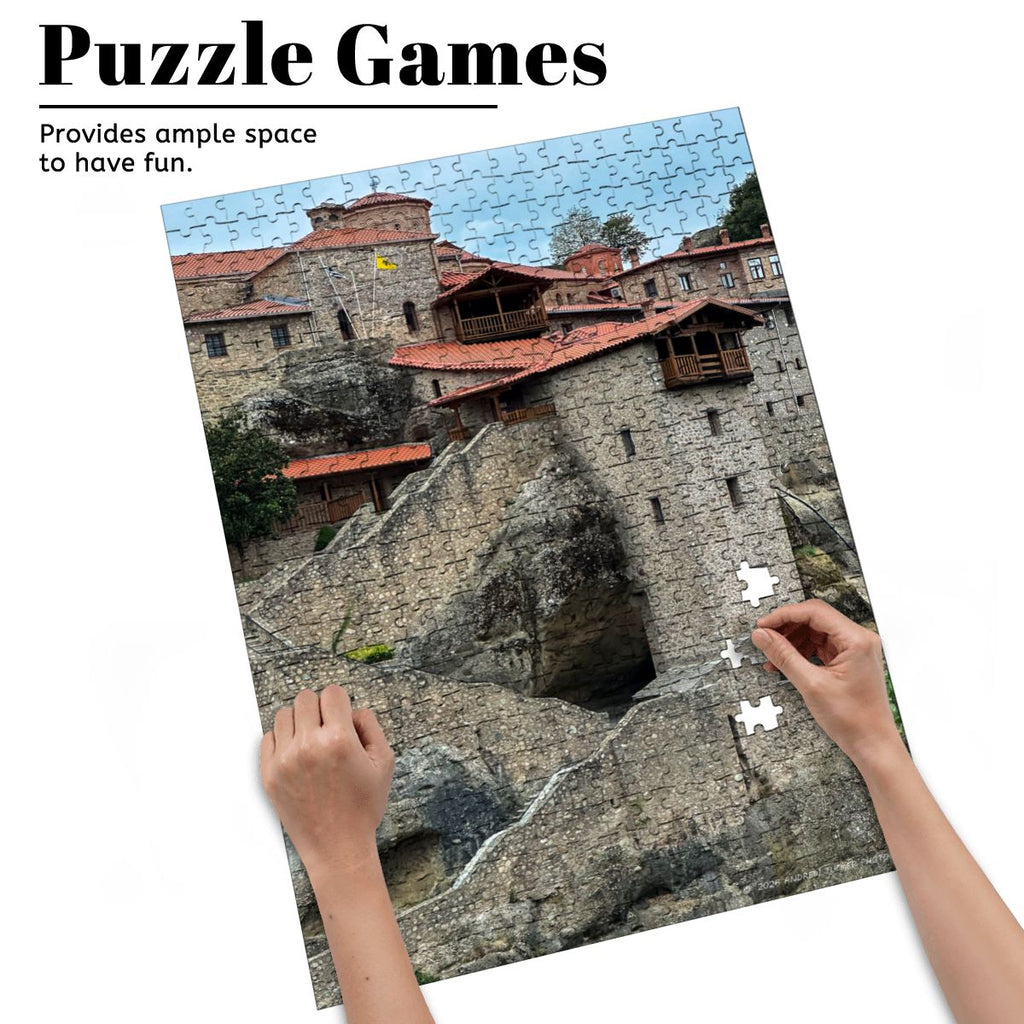 Great Meteoron Monastery, Meteora, Greece; 2025 Wooden Jigsaw Puzzles 500 pcs (Vertical)