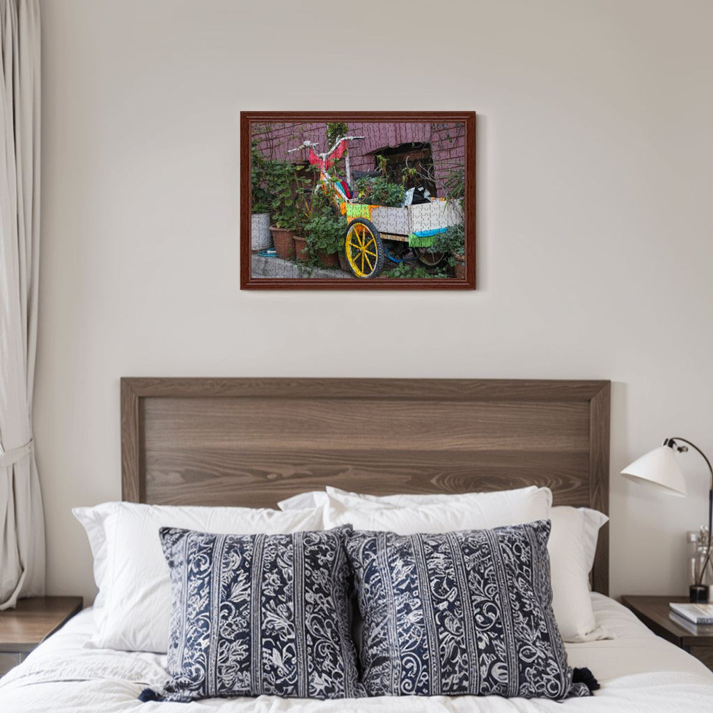 Garden Tricycle Cart, Istanbul; Wooden Jigsaw Puzzle 500 pcs (Horizontal)