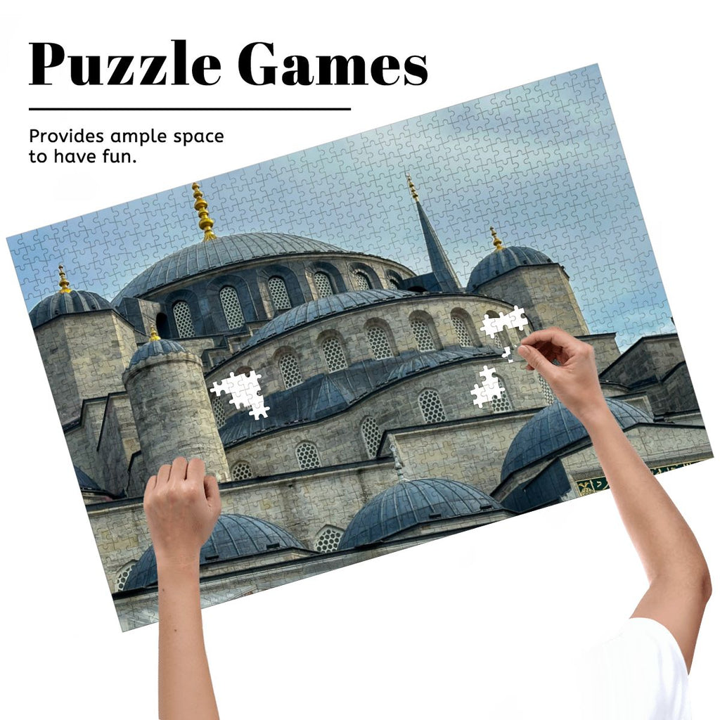 Blue Mosque, Istanbul, Turkey; Wooden Jigsaw Puzzle 1000 pcs (Horizontal)