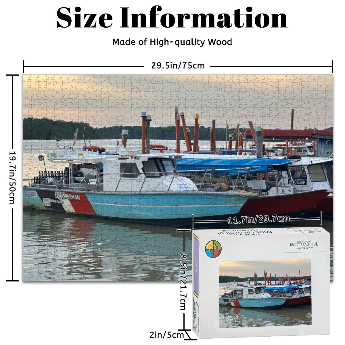 Malaysian Fishing Village, 2025: Wooden Jigsaw Puzzles 1000 pcs (Horizontal) IMG9186