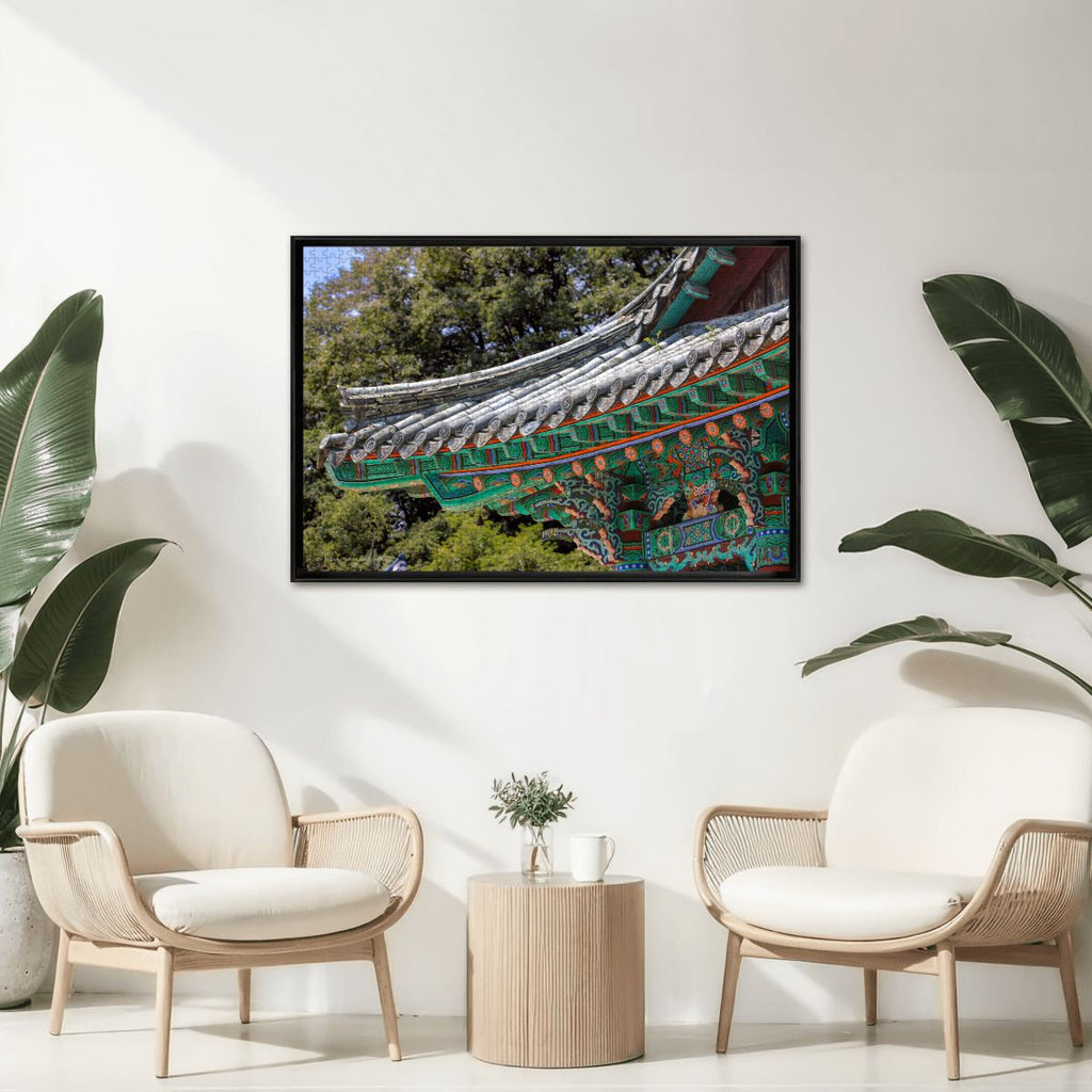 Korean Temple Roof, South Korea, 2024; Wooden Jigsaw Puzzles 1000 pcs (Horizontal)