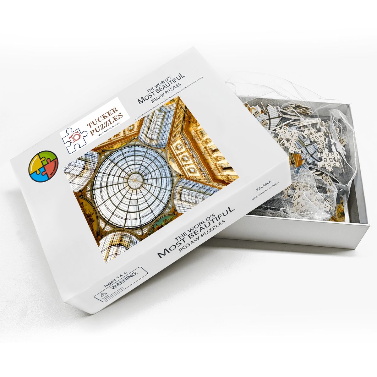 Milan Gallery, Italy; Wood Jigsaw Puzzle 500 pcs (Vertical)
