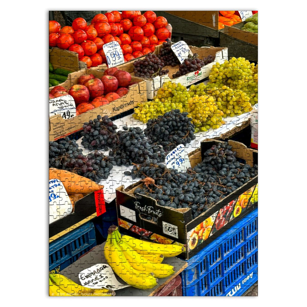 Fruit Market, Athens, Greece; Wooden Jigsaw Puzzles 500 pcs (Vertical)