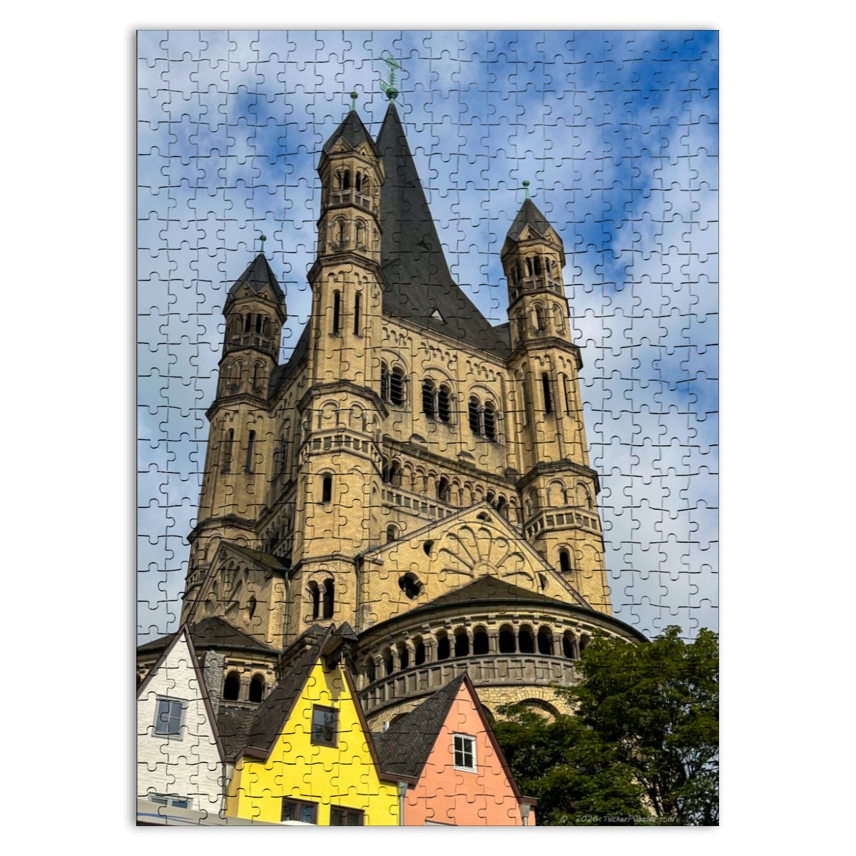 St. Martin Church, Cologne, Germany; Wooden Jigsaw Puzzle 500 pcs (Vertical)