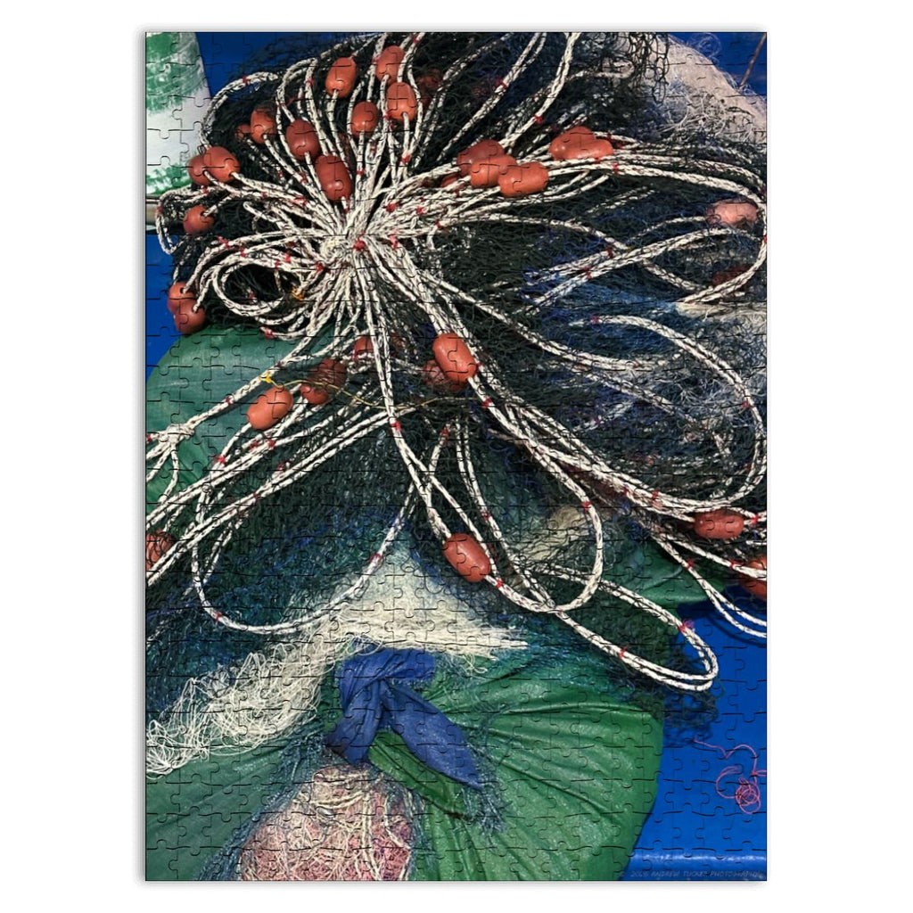 Fishing Nets, Malaysia; Wooden Jigsaw Puzzle 500 pcs (Vertical)